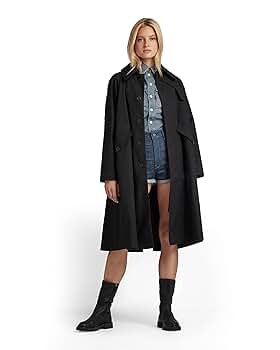 Amazon.com: G-STAR RAW Rider Trench Coat, Dark Black, Large